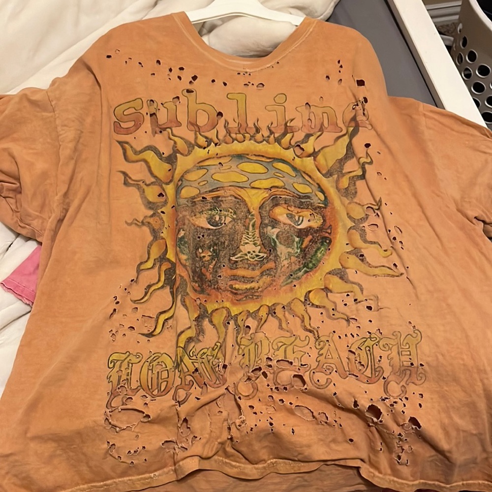 orange urban outfitters sublime t shirt